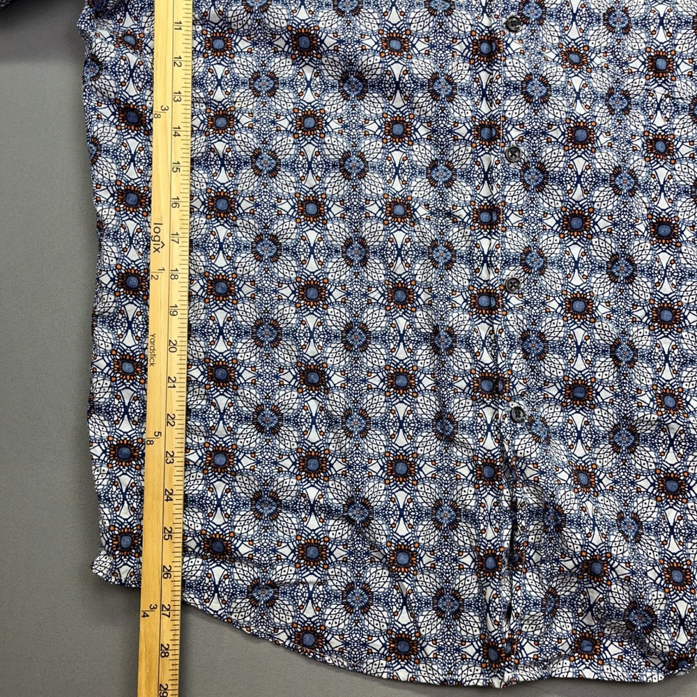 Tasso Elba Floral Print Button Up Short Sleeve Casual Shirt XL Boho Summer‎ - Picture 2 of 6